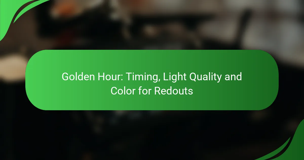 Golden Hour: Timing, Light Quality and Color for Redouts