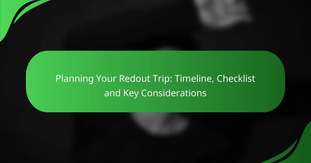 Planning Your Redout Trip: Timeline, Checklist and Key Considerations