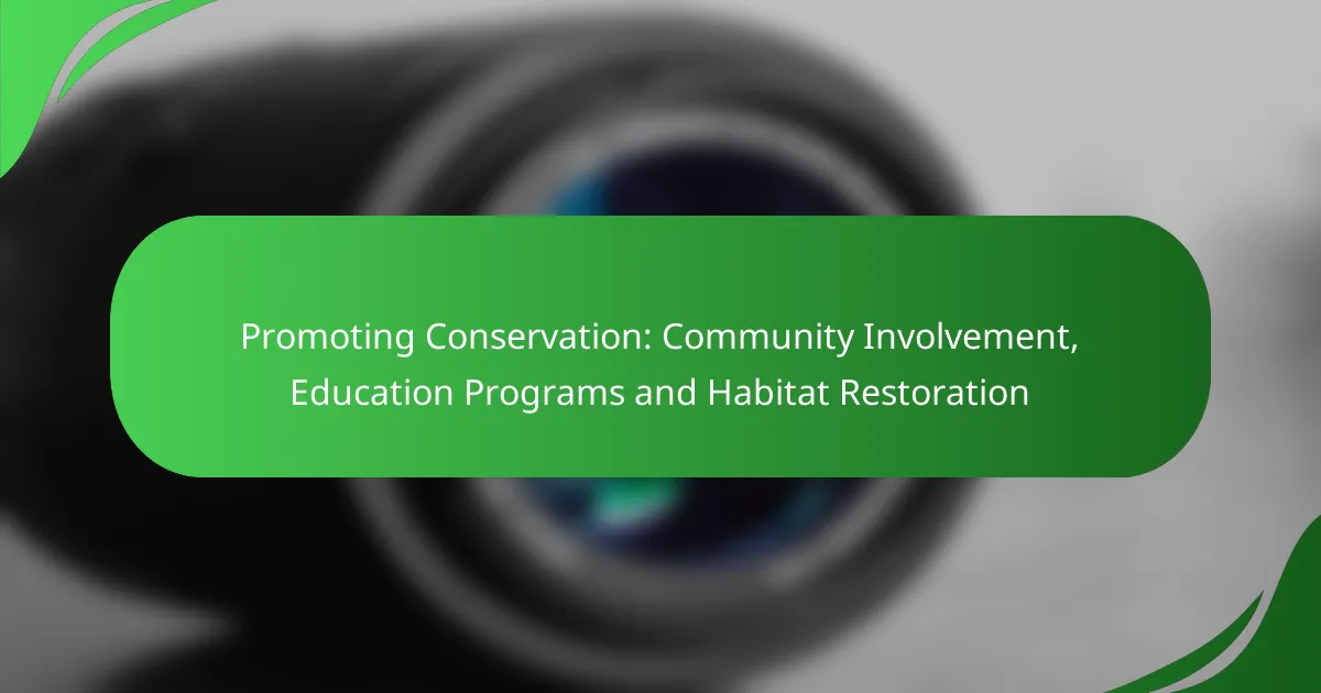 Promoting Conservation: Community Involvement, Education Programs and Habitat Restoration