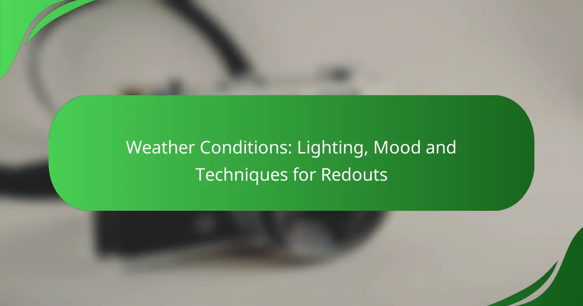 Weather Conditions: Lighting, Mood and Techniques for Redouts